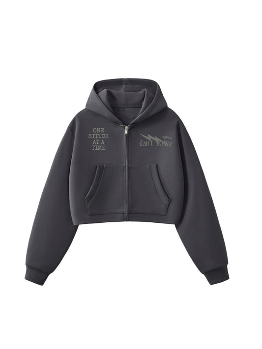CR Essential Cropped Zip-Up