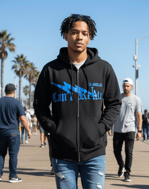 Nightfall Flame Zip pullover Blue