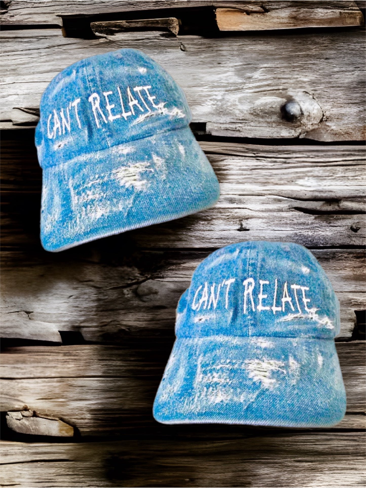 DISTRESSED JEAN BASEBALL HAT