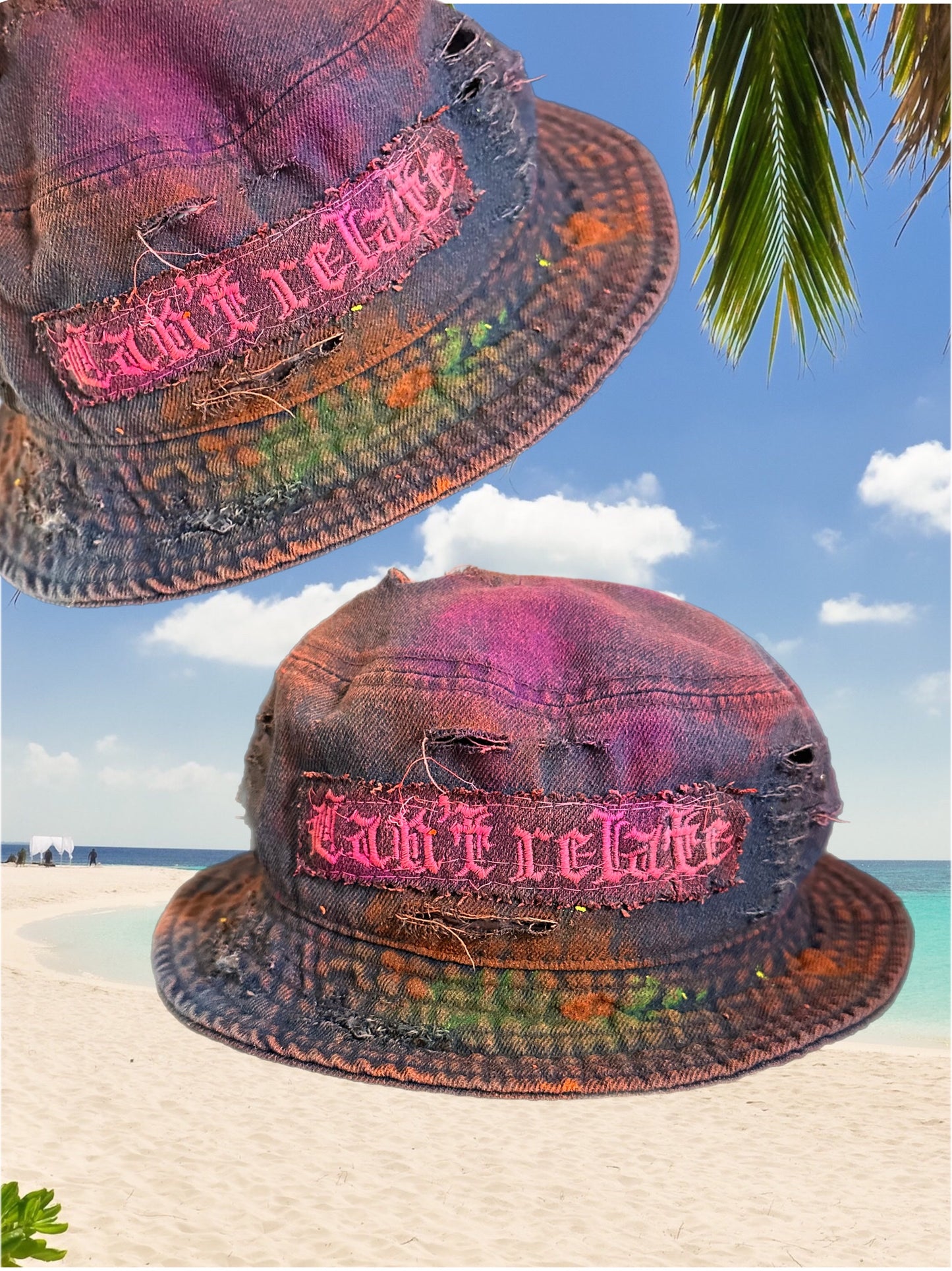 CR MULTICOLOR JEAN BUCKET HAT