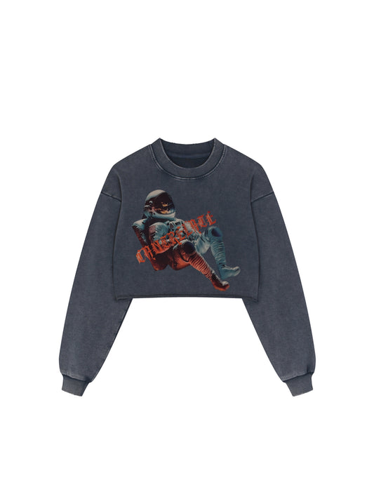 Galactic Explorer Cropped Crewneck