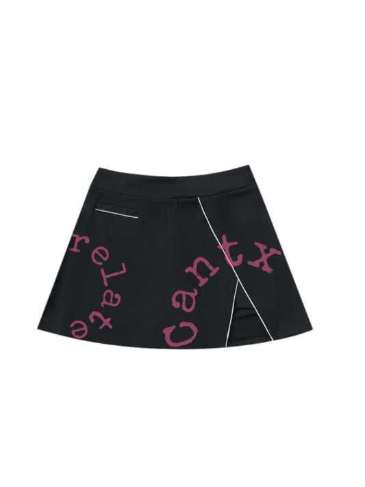 CR High-Waist Pocketed A-Line Skirt