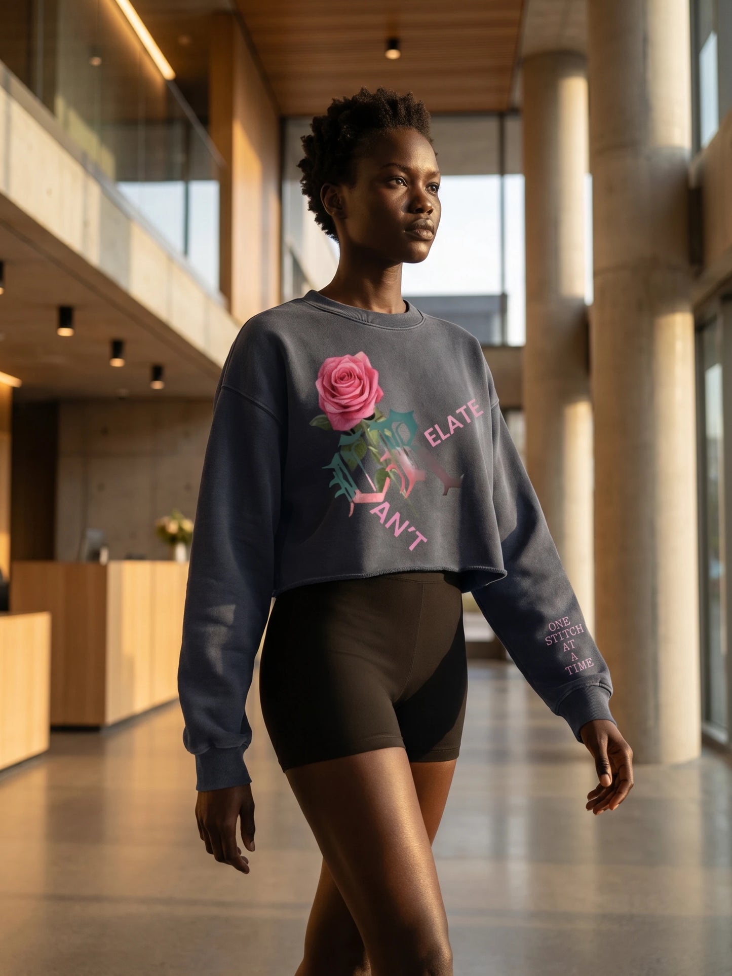 Bloom Code Cropped Crewneck