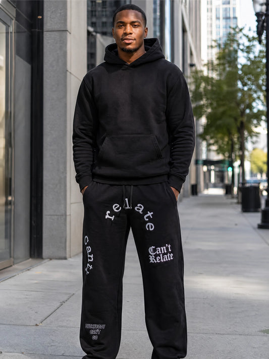 Noir reflective Sweatpants