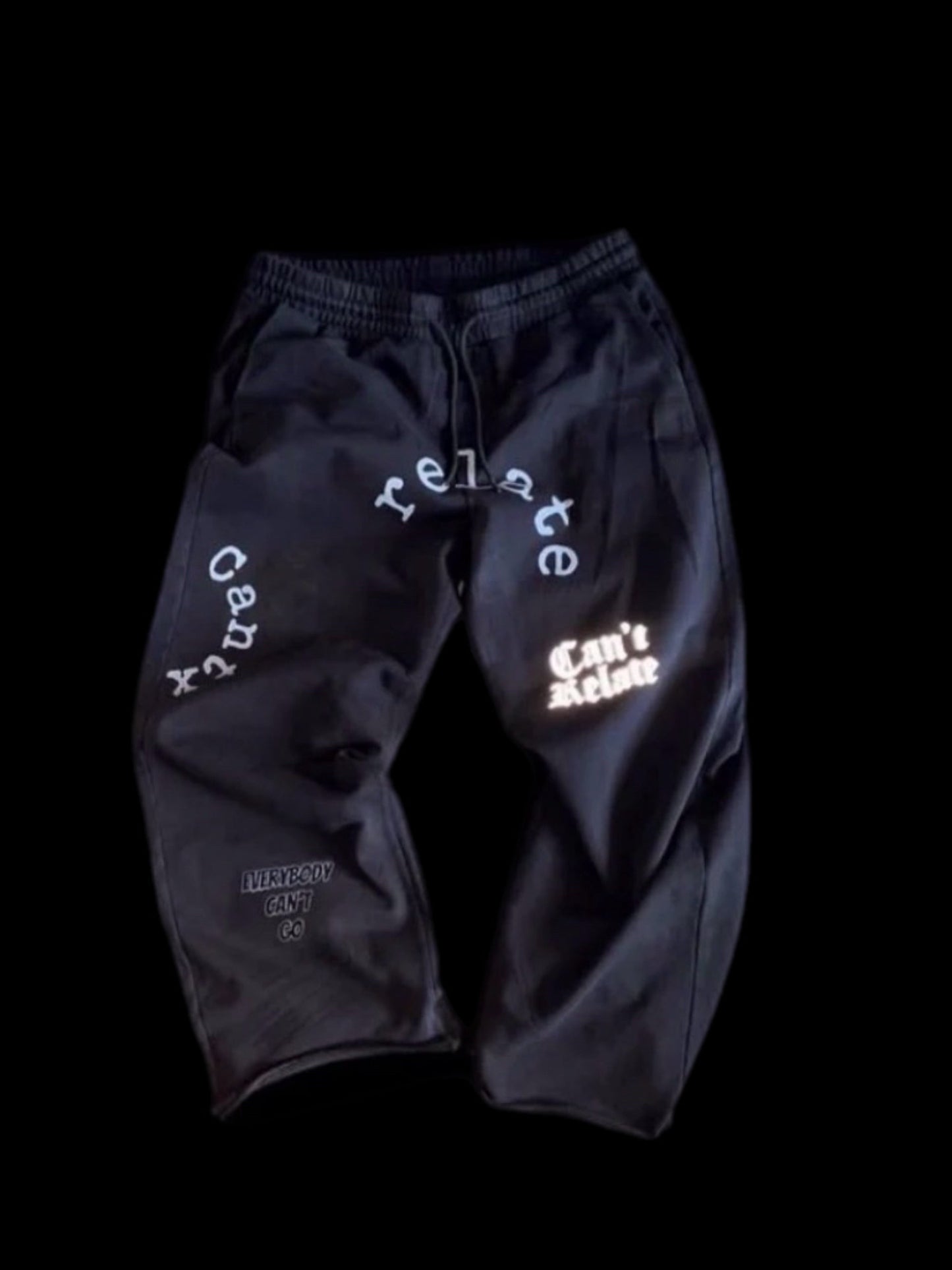 Noir reflective Sweatpants