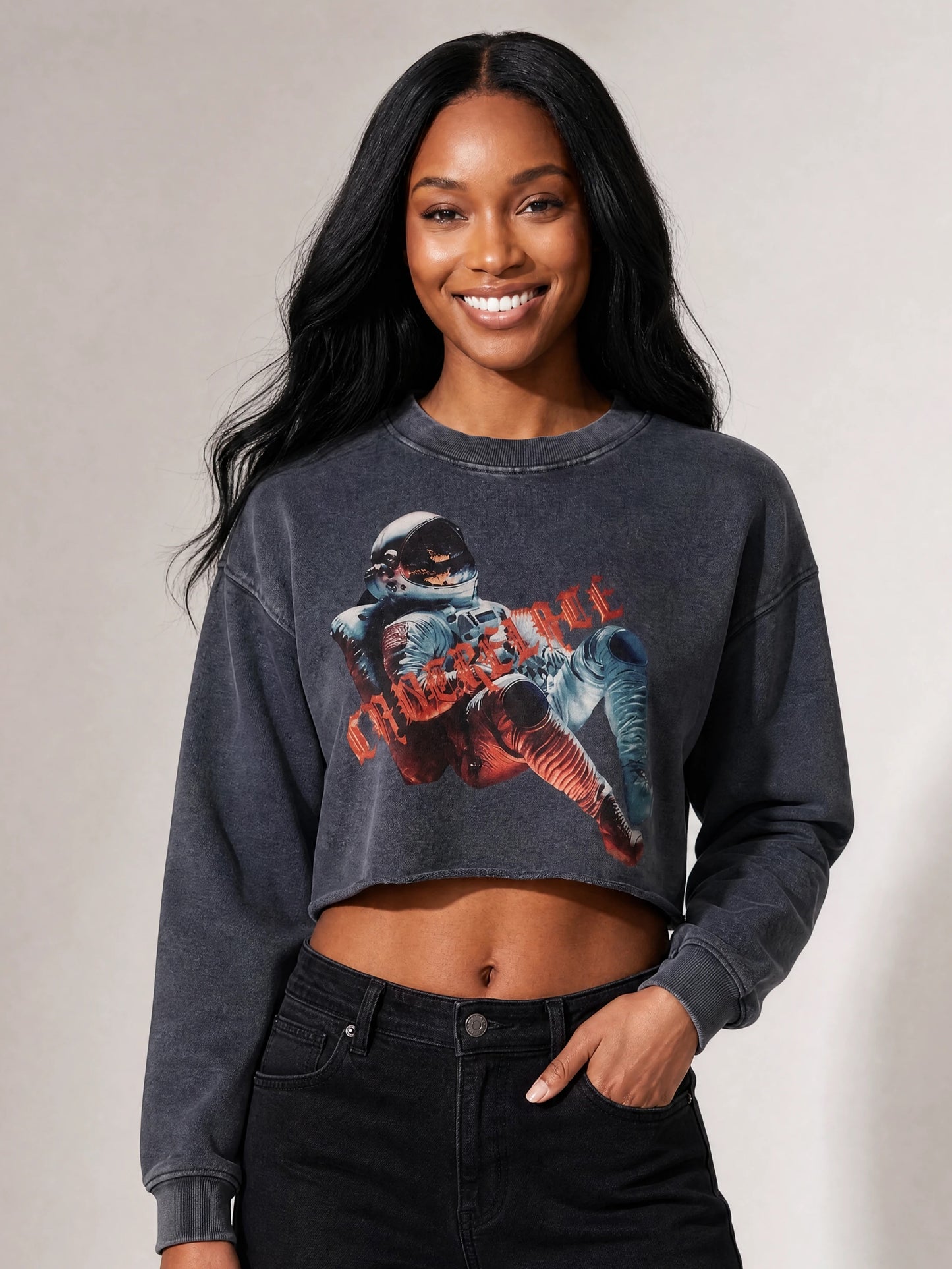 Galactic Cropped Crewneck